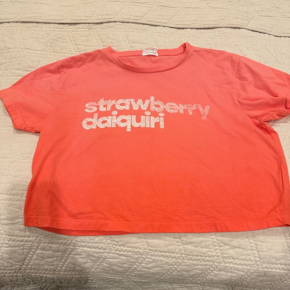 Mother ombré T-shirt “Strawberry Daiquiri” size S cropped brand new no tags